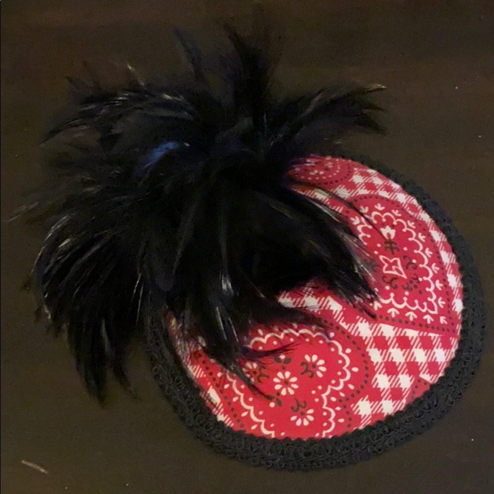 Red Rockabilly Bandana Fascinator/Hat